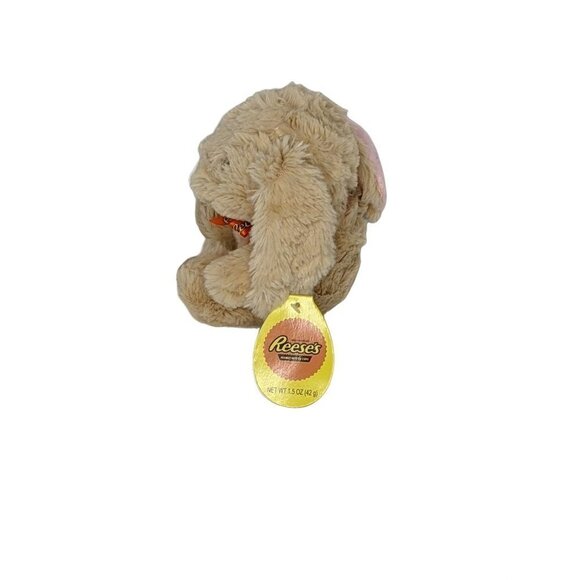 Reese's Bunny Rabbit Brown Plush Ribbon Stuffed Animal Toy 6" - Picture 6 of 12
